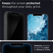 Spigen Glas.tR EZ Fit Tempered Glass 2 Pack - 2 броя стъклени защитни покрития за дисплея на iPhone 12 Pro Max (прозрачен) 2