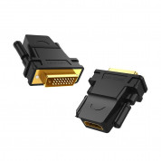 Ugreen DVI Male To HDMI Female Adapter FullHD - адаптер за свързване на DVI устройства към устройства с HDMI (черен)