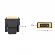 Ugreen DVI Male To HDMI Female Adapter FullHD - адаптер за свързване на DVI устройства към устройства с HDMI (черен) 8