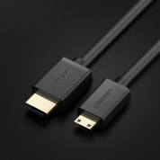 Ugreen miniHDMI 3D Ethernet ARC 1 Cable - miniHDMI към HDMI кабел за мобилни устройства (150 см) (черен) 1