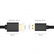 Ugreen miniHDMI 3D Ethernet ARC 1 Cable - miniHDMI към HDMI кабел за мобилни устройства (150 см) (черен) 9