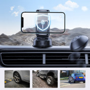Joyroom Mechanical Car Mount for Dashboard - универсална поставка за таблото на кола за смартфони (черен)  5