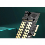 Ugreen PCIe 3.0 x4 to M.2 M-Key + M.2 B-Key Adapter - адаптер за използване на M.2 SSD на устройства с PCIe 3.0 слотове (черен) 5