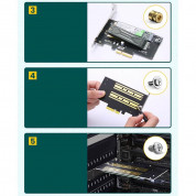 Ugreen PCIe 3.0 x4 to M.2 M-Key + M.2 B-Key Adapter - адаптер за използване на M.2 SSD на устройства с PCIe 3.0 слотове (черен) 9