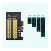 Ugreen PCIe 3.0 x4 to M.2 M-Key + M.2 B-Key Adapter - адаптер за използване на M.2 SSD на устройства с PCIe 3.0 слотове (черен) 3