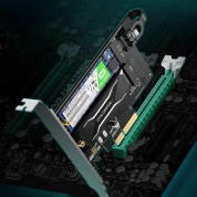 Ugreen PCIe 3.0 x4 to M.2 M-Key + M.2 B-Key Adapter - адаптер за използване на M.2 SSD на устройства с PCIe 3.0 слотове (черен) 2