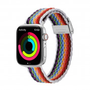 Dux Ducis Strap Mixture II Version strap for Apple Watch 42mm, 44mm, 45mm, Ultra 49mm (braided band bracelet pale stripes)