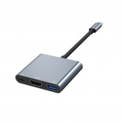 Tech-Protect V1-hub 3in1 - USB-C хъб поддържащ HDMI, USB-C и USB функционалности (тъмносив) 1