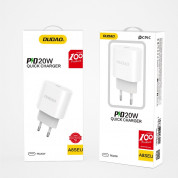 Dudao Fast Wall Charger USB-C 20W PD - захранване за ел. мрежа 20W с USB-C изход и технология за бързо зареждане (бял) 5