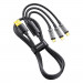 Joyroom 3-in-1 Charging Cable - универсален USB кабел с Lightning, microUSB и USB-C конектори (120 см) (черен)  3