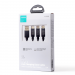 Joyroom 3-in-1 Charging Cable - универсален USB кабел с Lightning, microUSB и USB-C конектори (120 см) (черен)  11