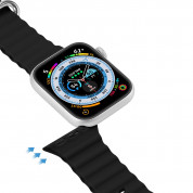 Dux Ducis Silicone Bracelet Strap (OceanWave Version) for Apple Watch 42мм, 44мм, 45мм, Ultra 49мм (black) 2
