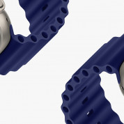 Dux Ducis Silicone Bracelet Strap (OceanWave Version) - силиконова каишка за Apple Watch 42мм, 44мм, 45мм, Ultra 49мм (тъмносин) 4