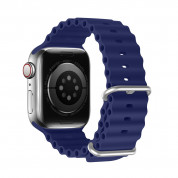 Dux Ducis Silicone Bracelet Strap (OceanWave Version) for Apple Watch 42мм, 44мм, 45мм, Ultra 49мм (navy blue) 1