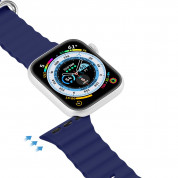 Dux Ducis Silicone Bracelet Strap (OceanWave Version) for Apple Watch 42мм, 44мм, 45мм, Ultra 49мм (navy blue) 2