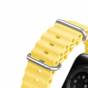 Dux Ducis Silicone Bracelet Strap (OceanWave Version) for Apple Watch 42мм, 44мм, 45мм, Ultra 49мм (yellow) 3
