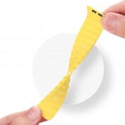 Dux Ducis Silicone Bracelet Strap (OceanWave Version) - силиконова каишка за Apple Watch 42мм, 44мм, 45мм, Ultra 49мм (жълт) 6