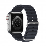 Dux Ducis Silicone Bracelet Strap (OceanWave Version) - силиконова каишка за Apple Watch 42мм, 44мм, 45мм, Ultra 49мм (тъмносив) 1