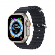 Dux Ducis Silicone Bracelet Strap (OceanWave Version) for Apple Watch 42мм, 44мм, 45мм, Ultra 49мм (gray)