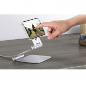 Omoton Aluminum MagSafe And Apple Watch Charging Stand - алуминиева сгъваема поставка за зареждане на iPhone и Apple Watch, съвместима с Magsafe захранване и Apple Watch кабел (сив) 1