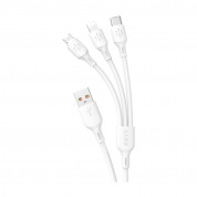 Dudao LBA 3-in-1 Charging Cable 6A (120 cm) (white)
