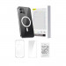 Baseus Crystal Magnetic Case Set (ARSJ010302) - поликарбонатов кейс с MagSafe и стъклено защитно покритие за дисплея за iPhone 12 (прозрачен) 8