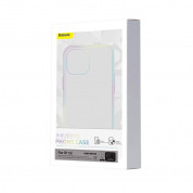 Baseus Crystal Magnetic Case Set (ARSJ010302) - поликарбонатов кейс с MagSafe и стъклено защитно покритие за дисплея за iPhone 12 (прозрачен) 5