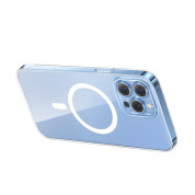 Baseus Crystal Magnetic Case Set (ARSJ010702) - поликарбонатов кейс с MagSafe и стъклено защитно покритие за дисплея за iPhone 13 Pro (прозрачен) 6