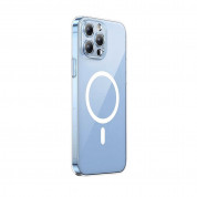 Baseus Crystal Magnetic Case Set (ARSJ010702) - поликарбонатов кейс с MagSafe и стъклено защитно покритие за дисплея за iPhone 13 Pro (прозрачен) 1