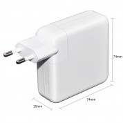 Makki 61W TYPE-C With USB-C Cable - захранване с кабел за MacBook Air 13 и устройства с USB-C (бял) 2
