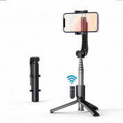 Ugreen Selfie Stick Telescopic Tripod with Bluetooth Remote - разтегаем безжичен селфи стик и трипод за мобилни телефони (черен)