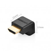 Ugreen Angled 4K HDMI Male to HDMI Female Adapter Bottom (black) 1