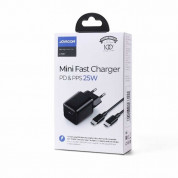 Joyroom Mini Fast Charger PD 25W with USB-C Cable - захранване за ел. мрежа с USB-C изход с технология за бързо зареждане и USB-C към USB-C кабел (черен) 6