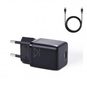 Joyroom Mini Fast Charger PD 25W with USB-C Cable - захранване за ел. мрежа с USB-C изход с технология за бързо зареждане и USB-C към USB-C кабел (черен) 1