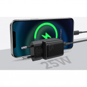 Joyroom Mini Fast Charger PD 25W with USB-C Cable  (black) 6