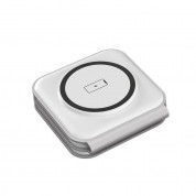 Choetech 3-in-1 MagSafe Wireless Charger 15W - тройна поставка (пад) за безжично зареждане на iPhone с Magsafe, Apple Watch и Qi съвместими устройства (бял) 2