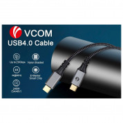 VCOM USB 4.0 Cable - USB-C към USB-C кабел стандарт USB 4.0 (200 см) (черен)  1