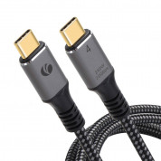 VCOM USB 4.0 Cable - USB-C към USB-C кабел стандарт USB 4.0 (200 см) (черен) 