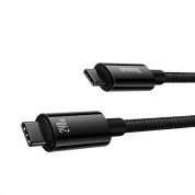 Baseus Tungsten Gold USB-C to USB-C Cable 240W (CAWJ040001) - кабел с бързо зареждане за устройства с USB-C порт (100 см) (черен)  2