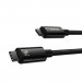 Baseus Tungsten Gold USB-C to USB-C Cable 240W (CAWJ040001) - кабел с бързо зареждане за устройства с USB-C порт (100 см) (черен)  3