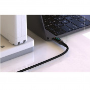Tiktaalik LED Display USB-C to USB-C Cable PD 240W - здрав кабел с LED дисплей и бързо зареждане за устройства с USB-C порт (150 см) (черен)  1