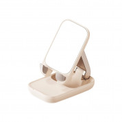 Baseus Seashell Folding Stand With Mirror (B10551501411-00) (baby pink) 3