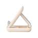 Baseus Seashell Folding Stand With Mirror (B10551501411-00) - универсална сгъваема поставка с вградено огледало за бюро и плоскости за мобилни устройства и таблети (розов) 5