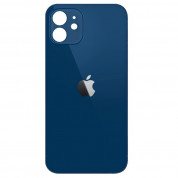 OEM iPhone 12 mini Backcover Glass - резервен заден стъклен капак за iPhone 12 mini (тъмносин)