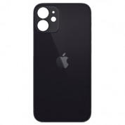 OEM iPhone 12 mini Backcover Glass - резервен заден стъклен капак за iPhone 12 mini (черен)