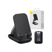 Baseus Seashell Universal Folding Stand (B10551500111-00) - универсална сгъваема поставка за бюро и плоскости за мобилни устройства и таблети (черен) 5