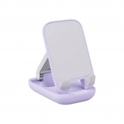 Baseus Seashell Universal Folding Stand (B10551500411-00) - универсална сгъваема поставка за бюро и плоскости за мобилни устройства и таблети (лилав)