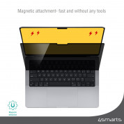 4smarts Smart Protect Magnetic Privacy Filter - магнитно защитно покритие с определен ъгъл на виждане за дисплея на MacBook Pro 14 (2021) 2