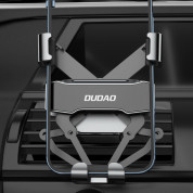 Dudao F11 Pro Silent Gravity Car Vent Mount - поставка за радиатора на кола за смартфони с дисплеи до 6.6 инча (черна) 7