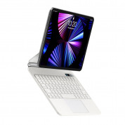 Baseus Brilliance Pro Wireless Touchpad Keyboard Case Digital Display (ARJK010302) for iPad Pro 12.9 M2 (2022) iPad Pro 12.9 M1 (2021), iPad Pro 12.9 (2020), iPad Pro 12.9 (2018) (white) 2